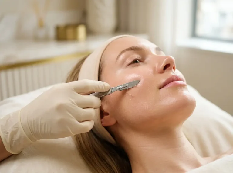 Dermaplaning medical aesthetic treatment at FACE Weybridge